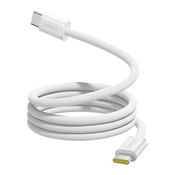 Baseus倍思 靈動磁吸系列 Type-C to Type-C 100W 磁吸收納充電線 1m皓月白