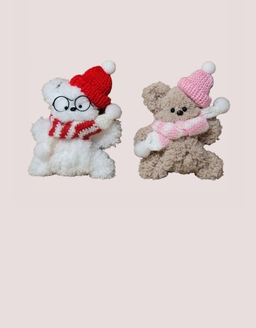 (手工製作) 熊熊吊飾，願寒冬有你相伴