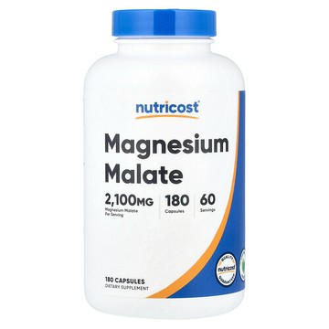 Nutricost, 蘋果酸鎂，2100 毫克，180 粒膠囊（每粒膠囊 700 毫克）