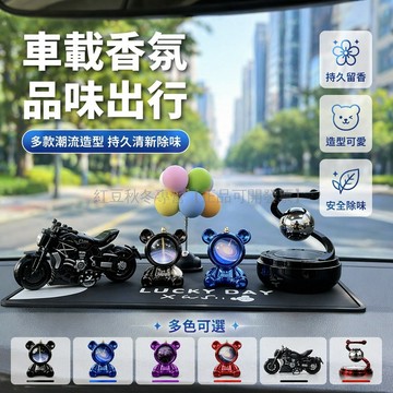 台灣出貨 星空熊車載香水 太陽能旋轉地球儀 汽車持久香薰 高檔車內擺件 裝飾品 創意車用香氛