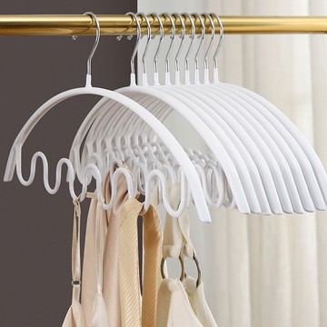 台灣新款🏆衣架 波浪吊帶衣架 領帶架 吊帶架 背心收納架 皮帶收納 絲巾收納 無痕防滑 包包收納 連掛衣架 衣櫥收納
