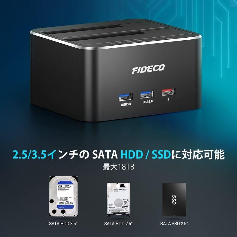 HDDスタンド FIDECO ドッキングステーション USB3.0接続 2.5/3.5インチ