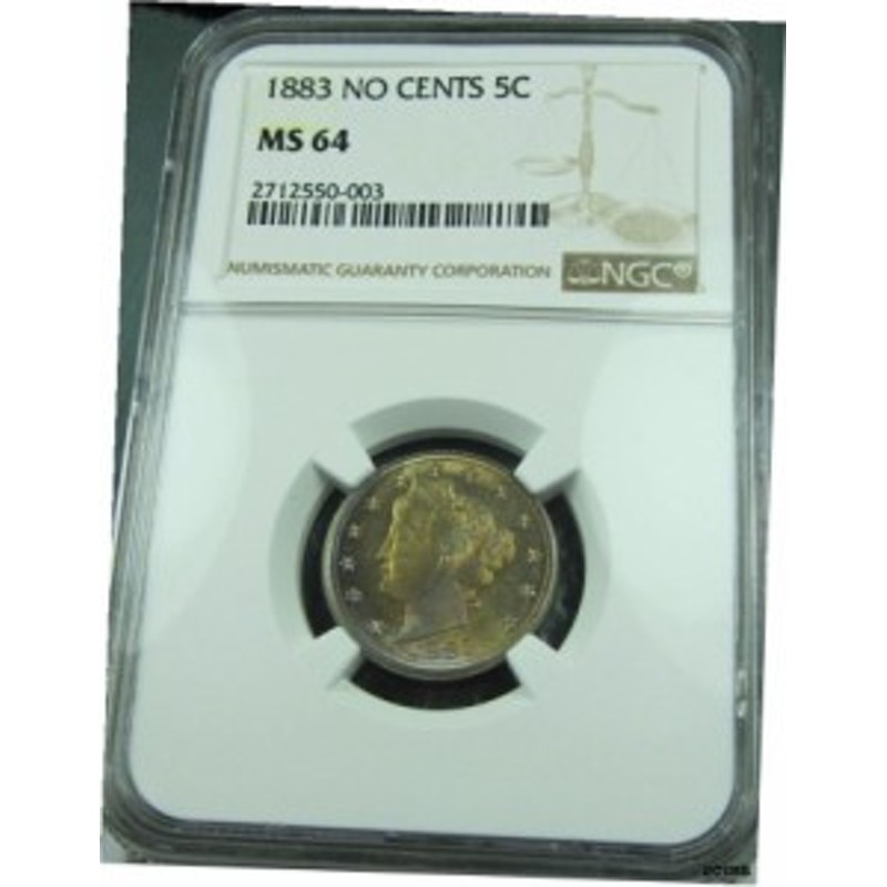 品質保証書付】 アンティークコイン NGC PCGS Toned 1883” No Cents