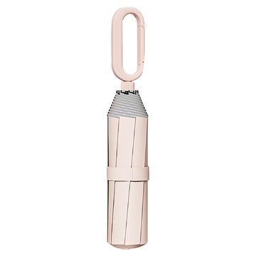 apex Innovation 環扣手開三折黑膠傘 8骨 - 仲夏粉