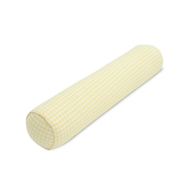 wooree&deco 格紋長抱枕套  100 x 20cm  黃色