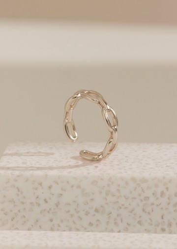 鍊條．純銀戒指