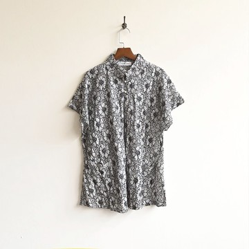 【蛋植物古著】繁複花霧蕾絲古著罩衫上衣