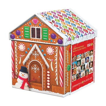 Eurographics拼圖 鐵盒拼圖-聖誕薑餅屋(550P)