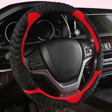 方向盤套冬季防滑韓國女性網紅保暖短毛絨男女式通用汽車四季把套