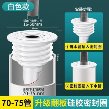 🏆臺灣本土直出🏆下水管道防臭密封塞堵口器廚房洗衣機排水管5075管通用地漏