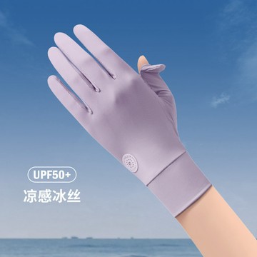 台灣熱賣夏季冰絲防曬手套女戶外開車騎行防滑透氣薄手套露指吸汗可觸屏-L1001 JIKI