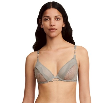 【Chantelle X】Spark_1/2網紗無襯內衣>BCD(05F10_065銀灰)