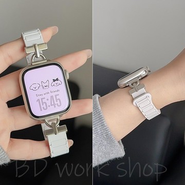 D字扣 磁吸矽膠錶帶 適用 Apple Watch 11 錶帶 s10 9 8 7 6 蘋果手錶錶帶 42mm 蘋果錶帶