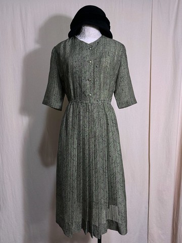 圖騰短袖古著洋裝/ 國外帶回 VINTAGE