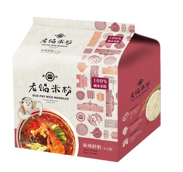 【老鍋米粉】純米麻辣鮮蝦風味湯米粉