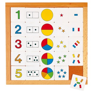 Educo數字分組卡片遊戲 Set  木製玩具  4歲以上適用  1組  multi-color