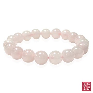 【金石工坊】招桃花粉晶手鍊(10mm)