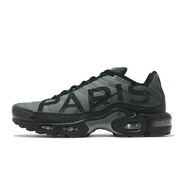Nike 休閒鞋 Air Max Plus PRM 男鞋 灰 黑 巴黎聖日耳曼 聯名 波浪紋 IB2253-001