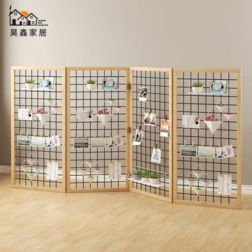 免運 附發票 展示架 畫架 指示牌 海報架 免運 附發票 展示架 畫架 指示牌 海報架 實木折疊網格展示幼兒園置物架掛架作品展示架飾品架子鐵網片貨架工廠現貨直銷 全館八折 售後保障 店長新品推薦 5h1022