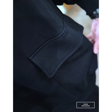 E7th.厚磅拼布大口袋大學T(E7D9012510)-黑