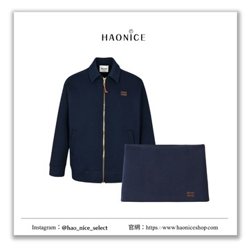 【HAO NICE】100%正品 MIUMIU 義大利精品連帽拉鏈外套與棉質抓毛迷你裙 短裙 裙裝 套裝