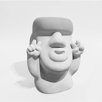 〖T-bone〗摩艾第二彈 開心耶耶 迷你盆器擴香石 聖誕 交換禮物