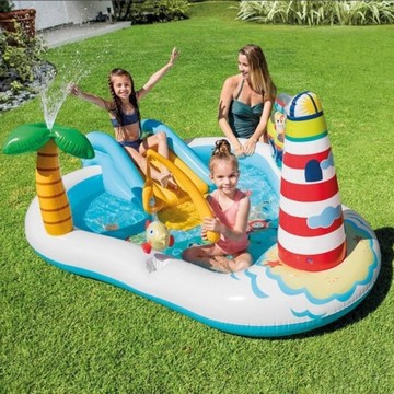 INTEX - 釣魚樂趣大型戲水池218x188x99x深13cm(182L) 適2歲以上(57162)