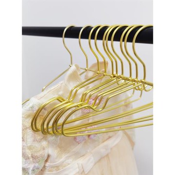 鋁合金嬰幼兒童款小號衣架金色金屬寶寶專用衣掛中大童裝晾曬衣撐