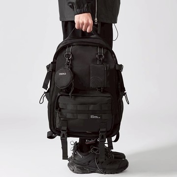 後背包⚡台灣現貨⚡ 筆電包 素色後背包 背包 旅行背包 防水後背包 後背包男 女 大容量後背包 多層格 登山包 學生書包