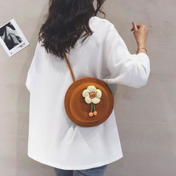 夏天可愛小清新草編包斜挎包包女2026新款夏季草帽海邊單肩編織包