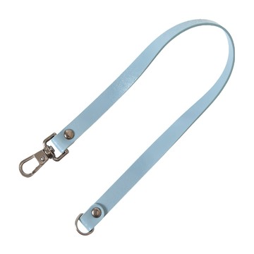 ekax 多用途皮革短繩 PU皮革 五金配件 335x10x1.25mm  藍色  1條