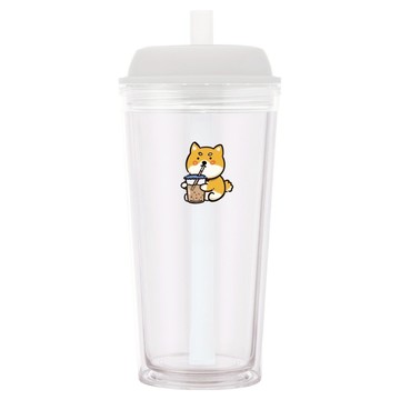 YCCT 啵啵杯 710ml  霧透白柴犬  1個