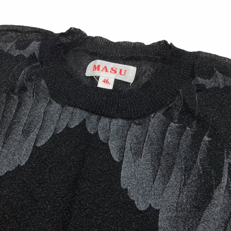 値下げ】MASU 24SS CLEAR ANGEL WING SWEATER シースルーニット 