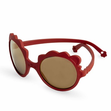 法國KiETLA-LION萌貝獅幼兒太陽眼鏡(1-4 years 栗梅紅)