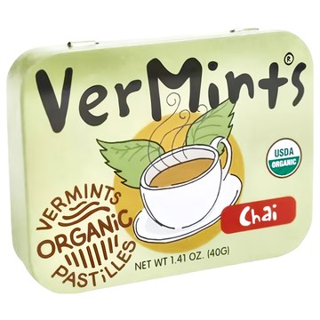 VERMINTS Organic 美國有機清口糖 印度柴茶風味 40g 清新口氣 提神醒腦  1個