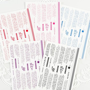 迷你手寫文字貼紙