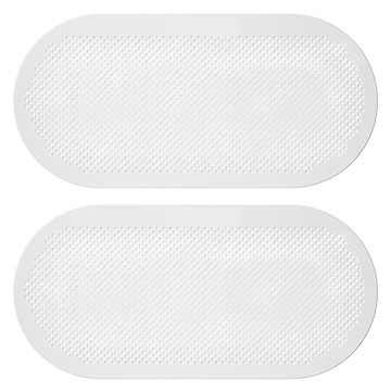 MAYTON 車用出風口金屬橢圓風擋板2個 通用型汽車內飾配件  銀色  出風口蓋