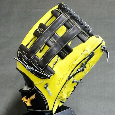 美品☆ミズノプロ 軟式 グローブ 杉本裕太郎モデル 外野用 ミズノ 右投げ用 限定 ミズノプロ 軟式 カラー グラブ 杉本裕太郎モデル 外野