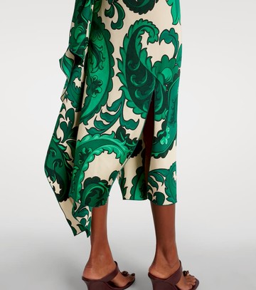 Etro Paisley ruffled midi skirt