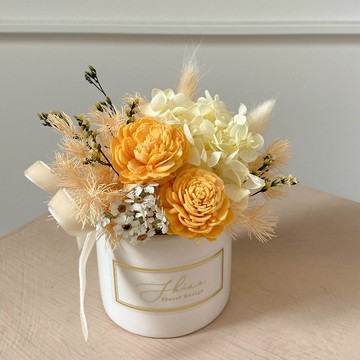 暖日黃 永生擴香盆花 ( 白 )