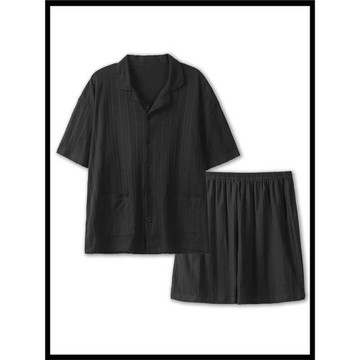 情侶睡衣男女款夏天薄款短袖簡約套裝純棉大碼可外穿網紅風家居服