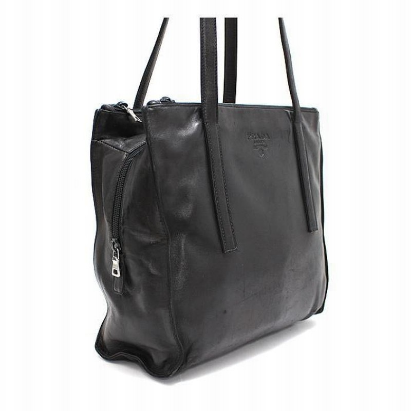 プラダ PRADA ショルダー トートバッグ 黒 B6087 | LINEブランド