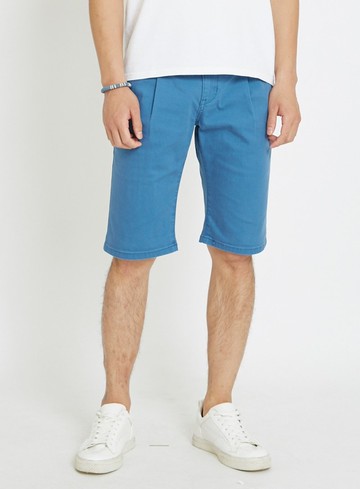 EDWIN  男款 KHAKI 休閒打摺短褲 (藍色)