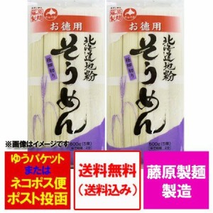 ソーメン 送料無料 乾麺 素麺 北海道 そうめん500 g ×2袋 価格 690円