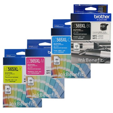 BROTHER LC569XLBK+LC565XLCMY 原廠 高容量 四色墨水匣 LC569 LC565