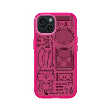 iPhone 15 Clear 粉漾桃 - VITA VITA．塔仔是隻貓 - 鏟屎官開箱款