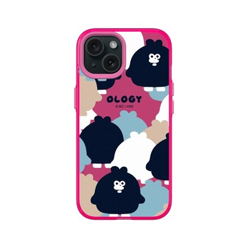 iPhone 15 Clear 粉漾桃 - 奧樂雞 Ology - 迷彩雞