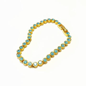 •Duchess• AVON湖水藍鑽金屬手鍊