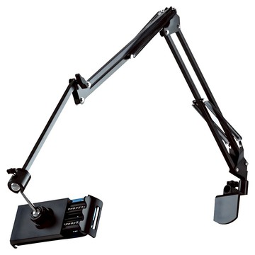 YUNMI E2 夾式鋁合金萬向懸臂桌面支架懶人支架 床頭支架  1個  黑色