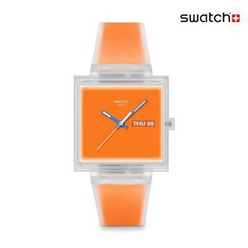 Swatch WHAT IF...SEE THRU ORANGE? 經典手錶/男錶/女錶/瑞士製造 SO38K704 (42mm)